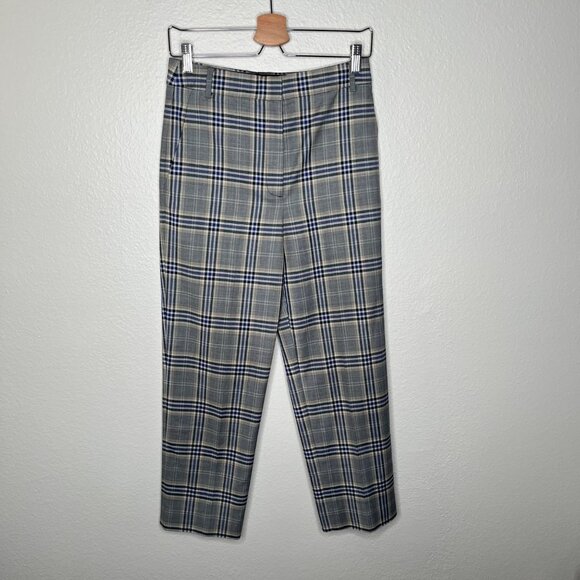Tibi Womens Taylor Lucas Suiting Academia Plaid Dress Pants Size 2 - Picture 2 of 11